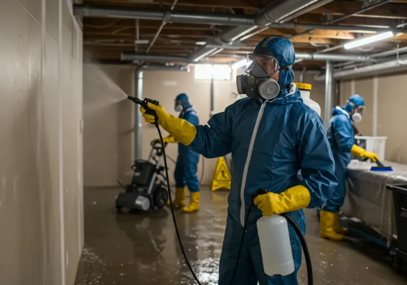 Basement Sanitization and Antimicrobial Treatment process in Fairlea, WV